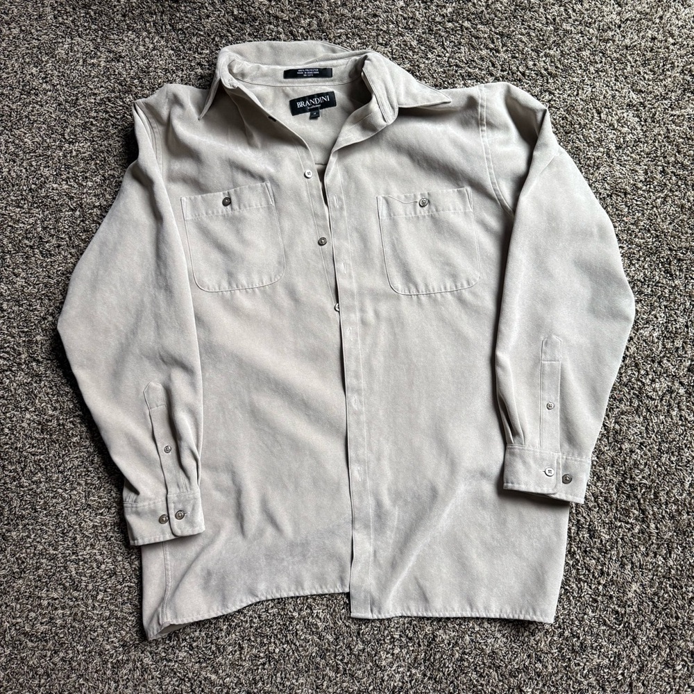 Cream Lightweight Utility Shirt Jacket